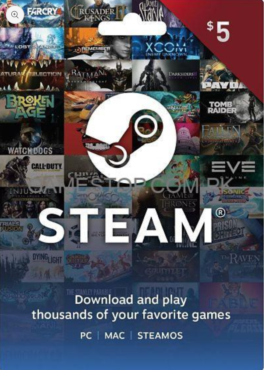 Steam Gift Card 5 USD Global
